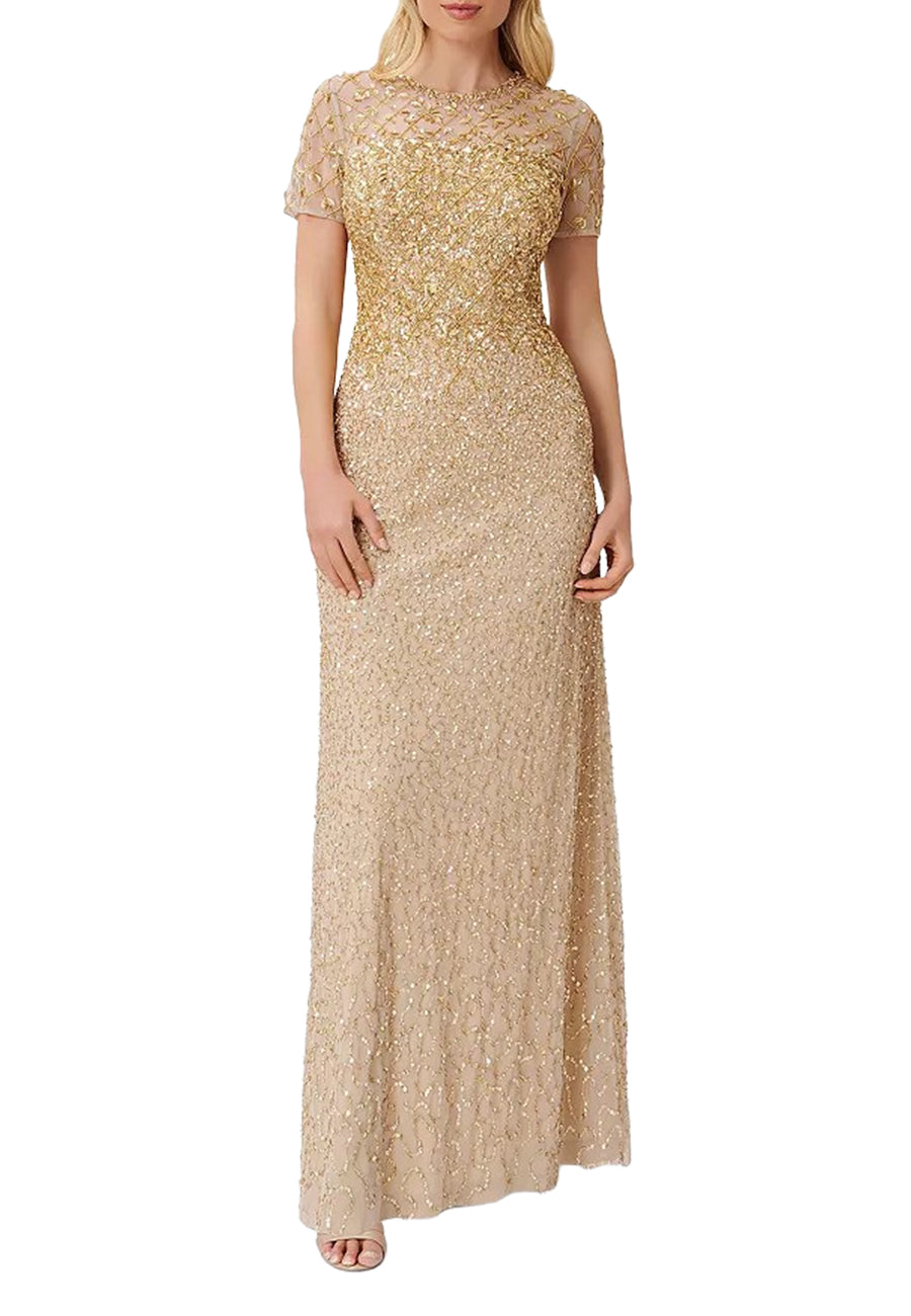 Gold V-Neck Spaghetti Strap Evening Dresses Backless High Side Slit Simple  Sexy Clubbing Party Gown robe soirée mariage