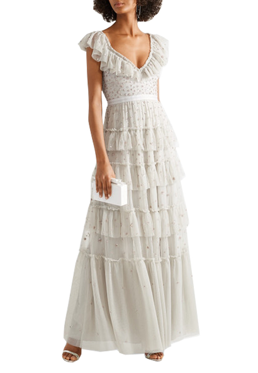 Needle & Thread Leilah Dotted Bridal Gown, Ivory - myonewedding.co.uk